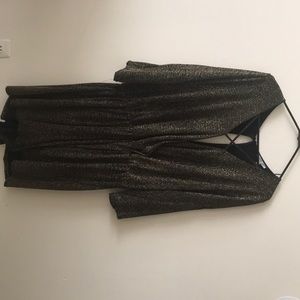 Charolette Russe Plus Gold Glitter Romper